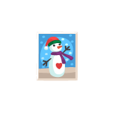 Regalo cositas para tu pet: elige! Snowman-postcard-decor